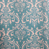 Elegant Damask Blue Turquoise / White | Home Decor Fabric | Premier Prints | 54 Wide | By the Yard