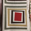 Geometric Squares Red / Tan / Taupe | Home Decor Fabric | Premier Prints | 54 Wide | By the Yard