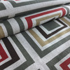 Geometric Squares Red / Tan / Taupe | Home Decor Fabric | Premier Prints | 54 Wide | By the Yard