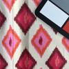 Ikat Diamonds Pink / Flecked White | Home Decor Fabric | Premier Prints | 54 Wide | By the Yard