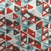 Triangle Geometric Red / Blue / Brown | Home Decor Fabric | Premier Prints | 54 Wide | By the Yard