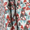 Triangle Geometric Red / Blue / Brown | Home Decor Fabric | Premier Prints | 54 Wide | By the Yard