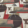 Large Scale Contemporary Abstract | Brown / Red | Heavy Upholstery Fabric | 54 Wide | By the Yard