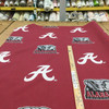 Alabama Crimson Tide Banner Panel Fabric in Burgundy / Black / Grey  | Upholstery / Curtains | 54" Wide | By the Yard