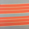 1.8 Yard Piece of Indoor / Outdoor Upholstery Fabric | Orange / Gray Striped | 54" Wide