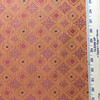 3.8 Yard Piece of Upholstery Fabric | Decorative Diamonds Orange / Red | 54" Wide |