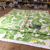 Alexandria Scroll Green / Off White  | Home Decor Fabric | Upholstery / Drapery | 54" Wide | By the Yard