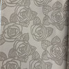Solid Beige Embossed Roses | Upholstery Fabric | 54" Wide | By the Yard