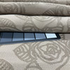 Solid Beige Embossed Roses | Upholstery Fabric | 54" Wide | By the Yard