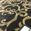 Scrollwork in Black / Tan | Upholstery Fabric | 54" Wide | By the Yard
