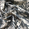 Black/ Grey Iridescent  Snakeskin Woven Fabric | Apparel | Craft | Bags | Purses | By The Yard | 60 inch wide