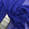 Royal Blue Polyester Chiffon Fabric | Sheer | Special Occasion Apparel | By The Yard | 60 inch wide