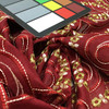 Burgandy Floral Woven Chiffon Fabric