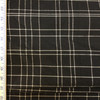 Windowpane Plaid Black / Off White  | Upholstery Fabric | 54" Wide | By the Yard