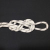 20.8 Yard Piece of Safety Rope | White with Black Lines  |  11 mm |  By the Piece | Remnant 227