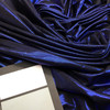 Metallic Iridescent Blue Stretch Jersey Knit Fabric | By the Yard | 2 Way Stretch