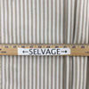 Bella-Dura | Outdoor Canvas | Ticking Stripe |  LATTE BISQUE | Tan and White Stripe | Water, UV Stable | 54 Inch Wide  Fabric By The Yard