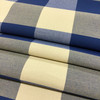 Blue and Beige Check Plaid | Hatteras by BELLA-DURA | Indoor / Outdoor Fabric | WATER RESISTANT | 54" Wide | BTY