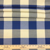 Blue and Beige Check Plaid | Hatteras by BELLA-DURA | Indoor / Outdoor Fabric | WATER RESISTANT | 54" Wide | BTY