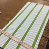 Citron Green and White Stripes | Porter Stripes in Lime by BELLA-DURA | Latex Backed | Indoor / Outdoor Fabric | WATER RESISTANT | 54" Wide | BTY