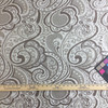 6.3 Yard Piece of Drapery Fabric | Light Taupe Paisley | 54" Wide