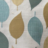 Modern Leaves Blue / Green on Off White | Delray Sea by Regal | Upholstery / Slipcover Fabric | 54" Wide | By the Yard