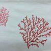 Red Embroidered Coral | Upholstery Fabric | Regal Fabrics | 54" Wide | By the Yard