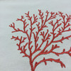 Red Embroidered Coral | Upholstery Fabric | Regal Fabrics | 54" Wide | By the Yard
