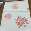 Red Embroidered Coral | Upholstery Fabric | Regal Fabrics | 54" Wide | By the Yard