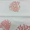 Red Embroidered Coral | Upholstery Fabric | Regal Fabrics | 54" Wide | By the Yard