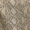 4.8 Yard Piece of Brown & Golden Tan Sateen Snakeskin Pattern | Curtain & Upholstery Fabric