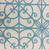 Blue and Off White Scrollwork | Home Decor Fabric | 54" Wide | By the Yard
