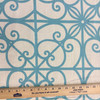 Blue and Off White Scrollwork | Home Decor Fabric | 54" Wide | By the Yard