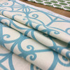 Blue and Off White Scrollwork | Home Decor Fabric | 54" Wide | By the Yard