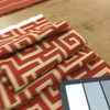 Red and Brown Geometric Maze | Home Decor Fabric | 54" Wide | By the Yard