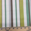 Thick and Thin Stripes Green / Brown / Off White | Drapery / Slipcover Fabric | 54" Wide | By the Yard