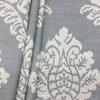 Large Scale Damask | Gray / White | Home Decor Fabric | 54" Wide | By the Yard