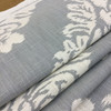 Large Scale Damask | Gray / White | Home Decor Fabric | 54" Wide | By the Yard