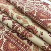 Patchwork Decorative Damask | Red / Beige | Home Decor Fabric | 54" Wide | By the Yard