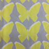Modern Butterflies in Yellow and Gray | Medium Weight Home Decor Fabric | Curtains / Slipcovers | 54" Wide | By the Yard