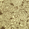 2 Yard Piece of Brown / Tan Floral Upholstery Drapery Fabric By The Yard 54" Heavy Double Sided