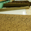 2 Yard Piece of Brown / Tan Floral Upholstery Drapery Fabric By The Yard 54" Heavy Double Sided
