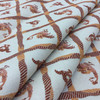 Chicken Lattice in Orange / Red / Beige | Heavyweight Upholstery / Slipcover Fabric | Jacquard | 54" Wide | By the YardPHXUPH-1390-R1