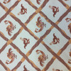 Chicken Lattice in Orange / Red / Beige | Heavyweight Upholstery / Slipcover Fabric | Jacquard | 54" Wide | By the YardPHXUPH-1390-R1