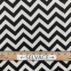 Black and White Chevron | Medium Weight Home Decor Fabric | Curtains / Slipcovers | 46" Wide | By the Yard