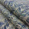 Kayak in Moroccan | Jacquard Upholstery Fabric | Contemporary Chevron Blue / Off-White | 54" Wide | By the Yard