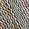 Dahra in Caviar | Jacquard Upholstery Fabric | Color-blocked Ikat in Beige, Gray, Orange, Brown | 54" Wide | By the Yard
