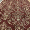 Ravello in Wine | Jacquard Upholstery Fabric | Floral Damask in Maroon / Tan | Heavyweight | 54" Wide | By the Yard
