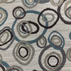 Atomic in Teal | Jacquard Upholstery Fabric | Retro Circles in Brown / Beige / Teal | Heavyweight | 54" Wide | By the Yard