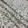 Sophia in Sesame | Jacquard Upholstery Fabric | Contemporary Damask in Gray / Taupe / White  | Heavyweight | 54" Wide | By the Yard